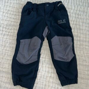 Jack Wolfskin Rascal black/grey softshell fleece lined pants weatherproof | 92